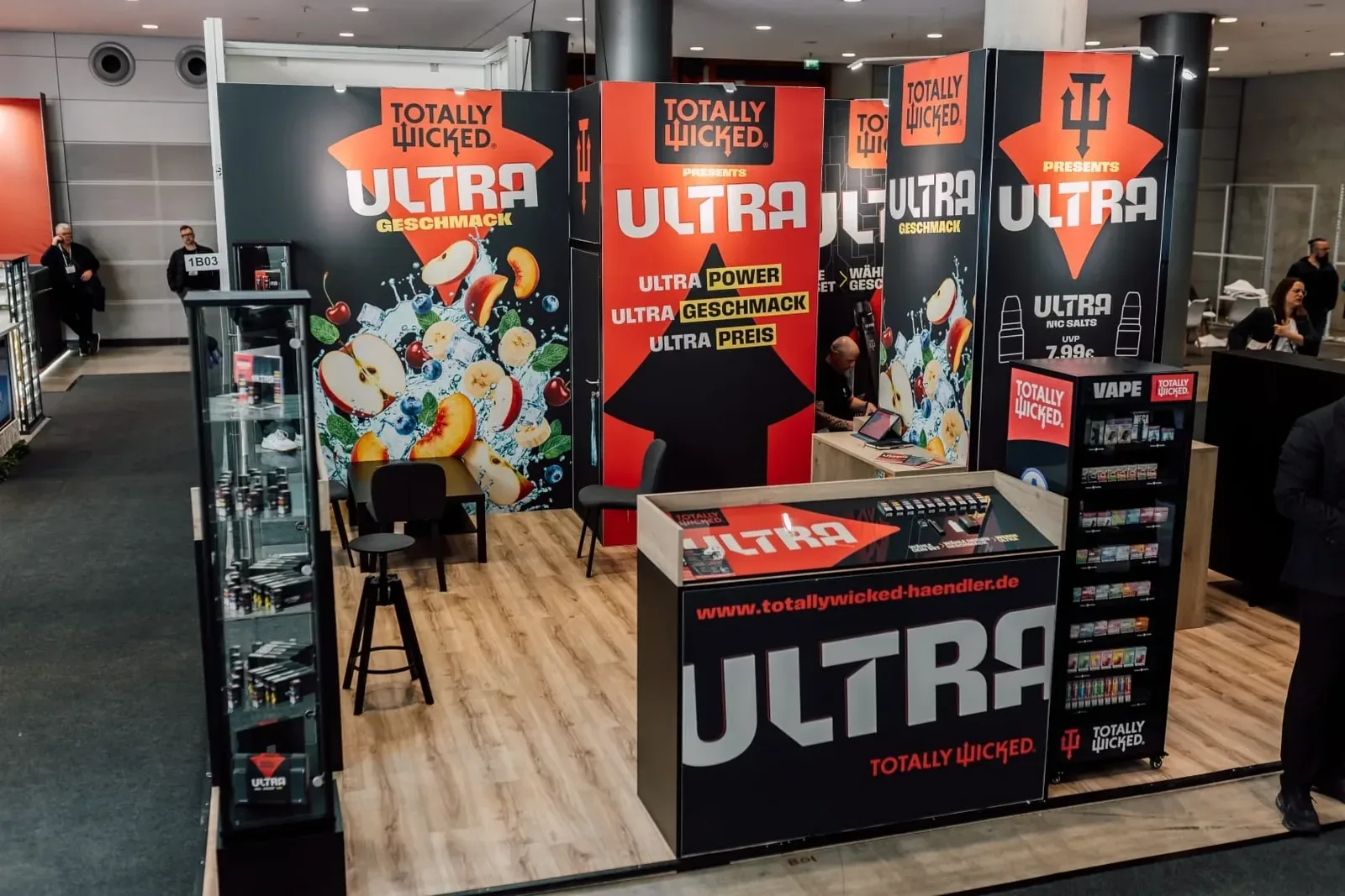 Totally Wicked Messestand auf der InterTabac in Dortmund